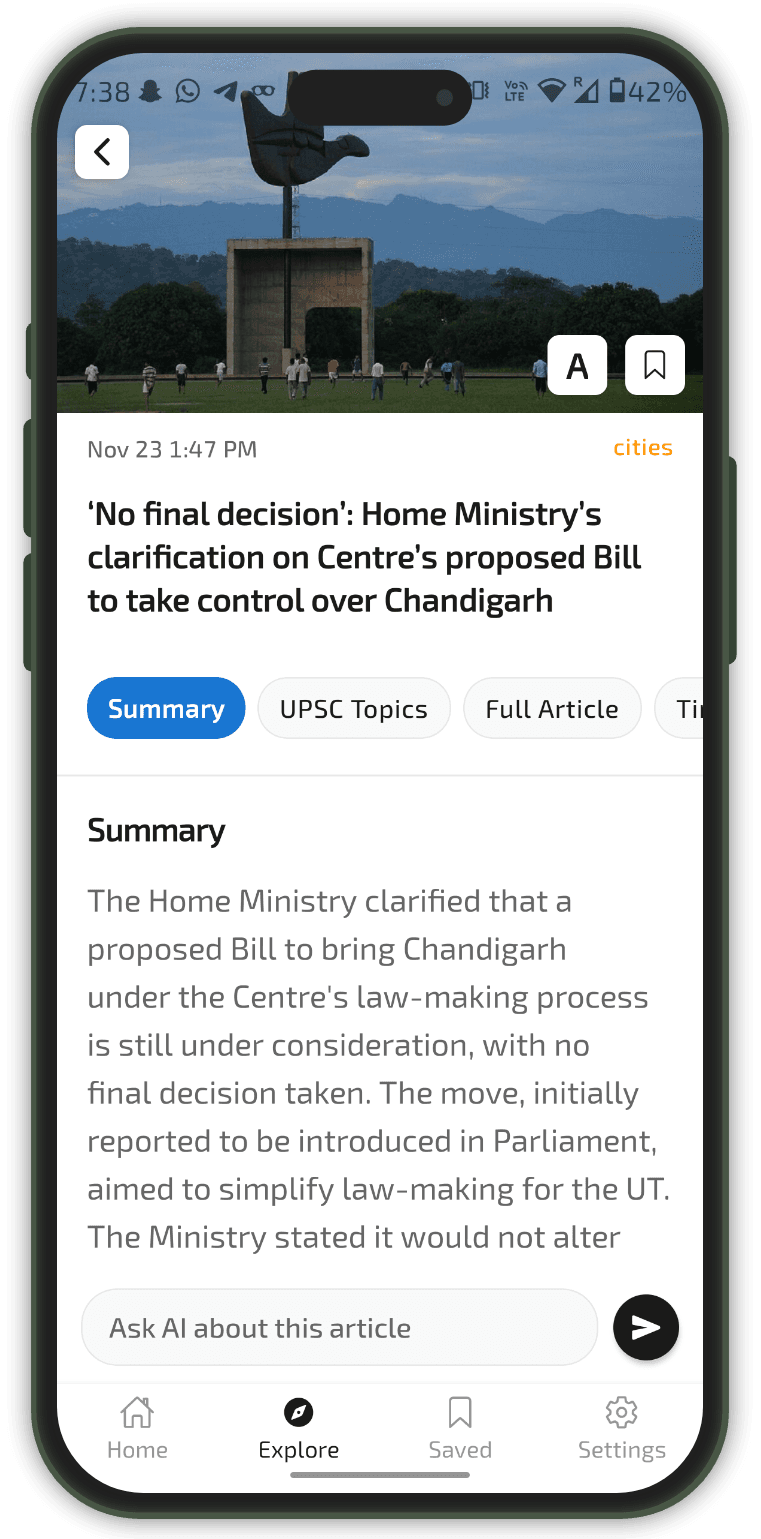 AI-Powered News Summary for UPSC Current Affairs